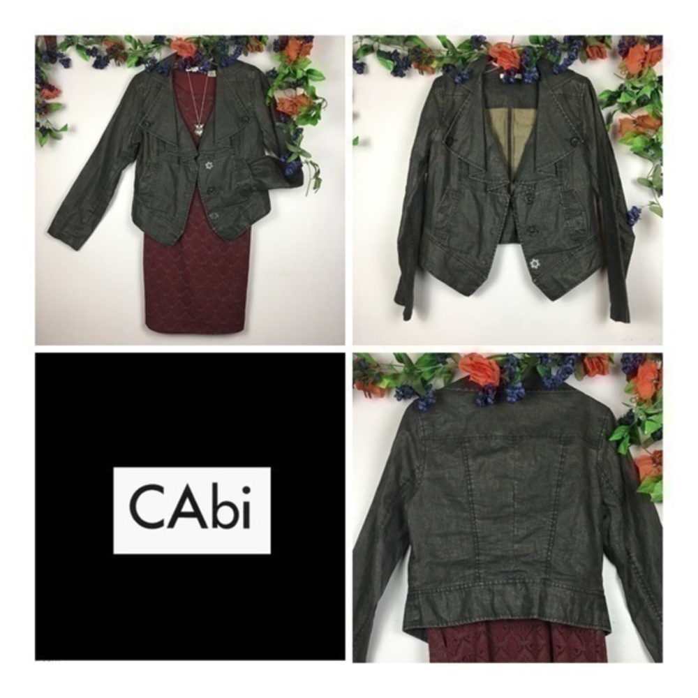 CABI Linen Boho Bohemian Jacket Blazer Medium